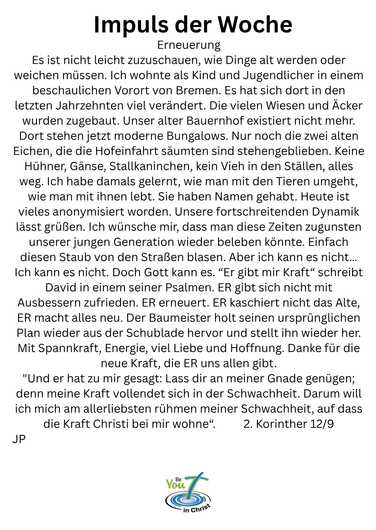 Impuls der Woche 28